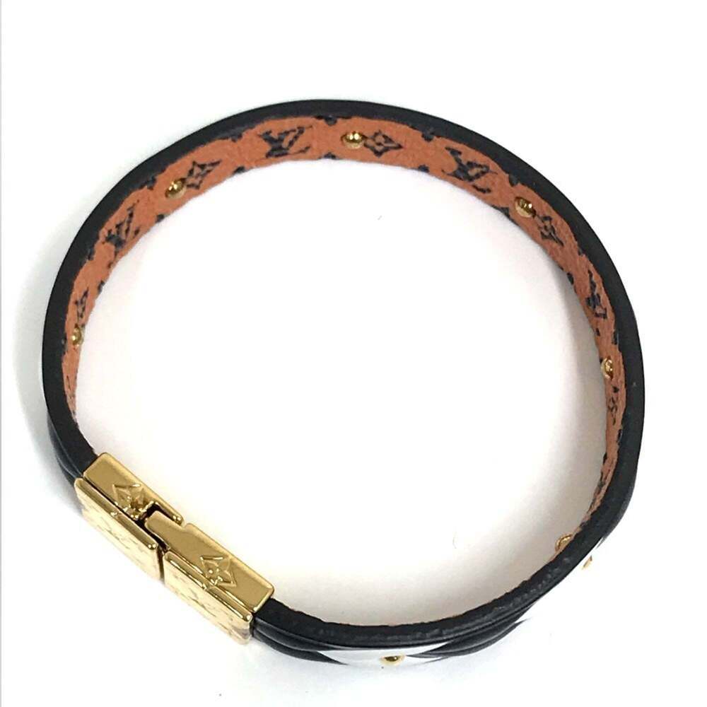 LOUIS VUITTON Black Monogram Canvas Charm Bracelet - Picture 9 of 14